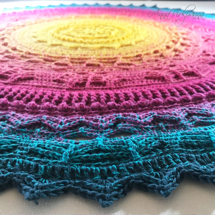 Unicorn Mandala CAL – färdiga från garnpaket / finished from color-packs